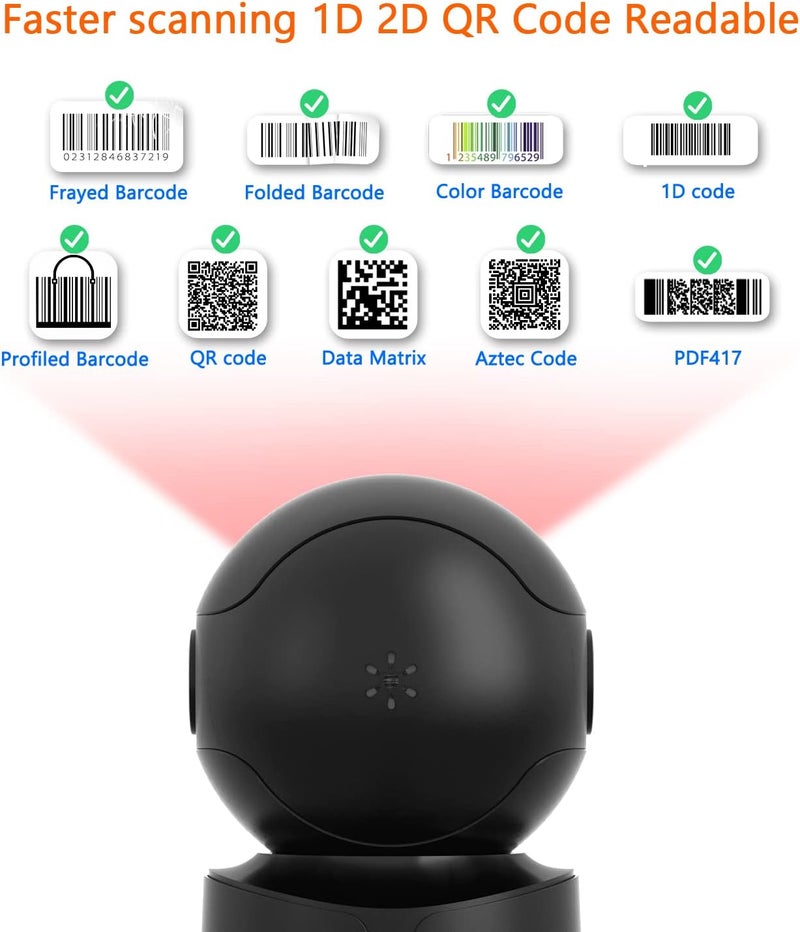 NetumScan Automatic Omnidirectional Desktop Barcode Scanner, Hands-Free USB Wired QR Barcode Reader, 1D 2D Bar Code Image Sensing for Warehouse, Supermarket, Retail Store, Bookstore Pos System - Image 3